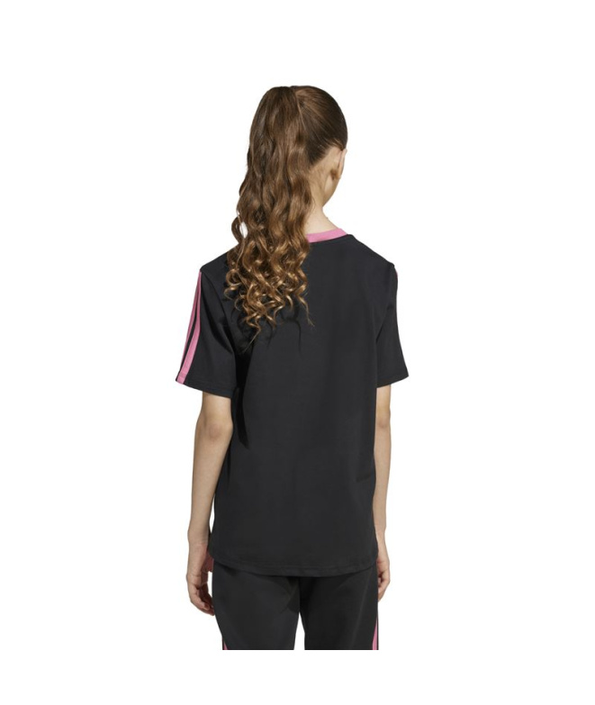 Camiseta adidas Jg 3 Bandas Bf Niña Negro/Fusros