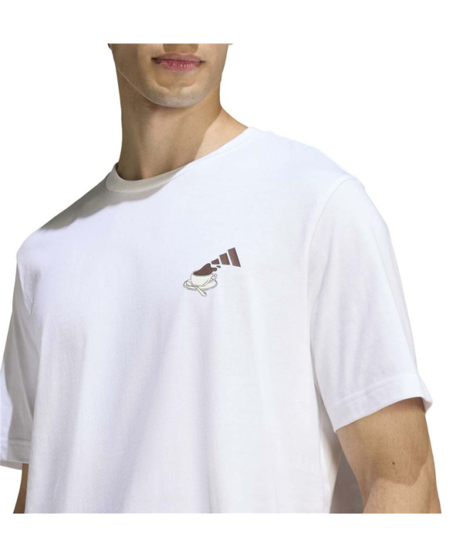 Camiseta branca Homem adidas Cheesecake