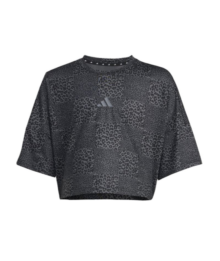 Camiseta de Fitness adidas Jg Spi Aop Niña Negro/Gris/Gricua