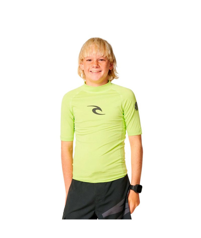 Lycra Rip Curl Waves UPF Manga Curta - Menino -...