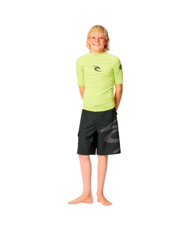 Lycra Rip Curl Waves Upf S/S - Enfant Lime