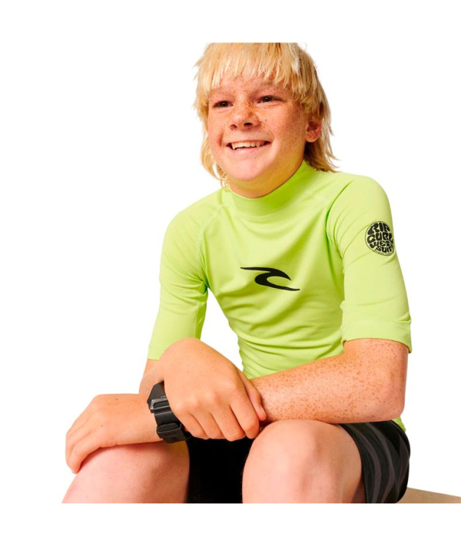 Lycra Rip Curl Waves Upf S/S - Enfant Lime