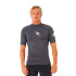 T- Rip Curl Waves UPF Perf manches courtes en lycra Homme gris anthracite