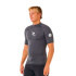 T- Rip Curl Waves UPF Perf manches courtes en lycra Homme gris anthracite