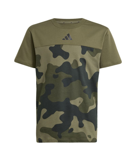 T-shirt Enfant adidas Camo vert foncé