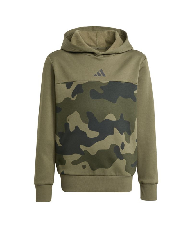 Moletom Infantil adidas Camo FL HD verde escuro