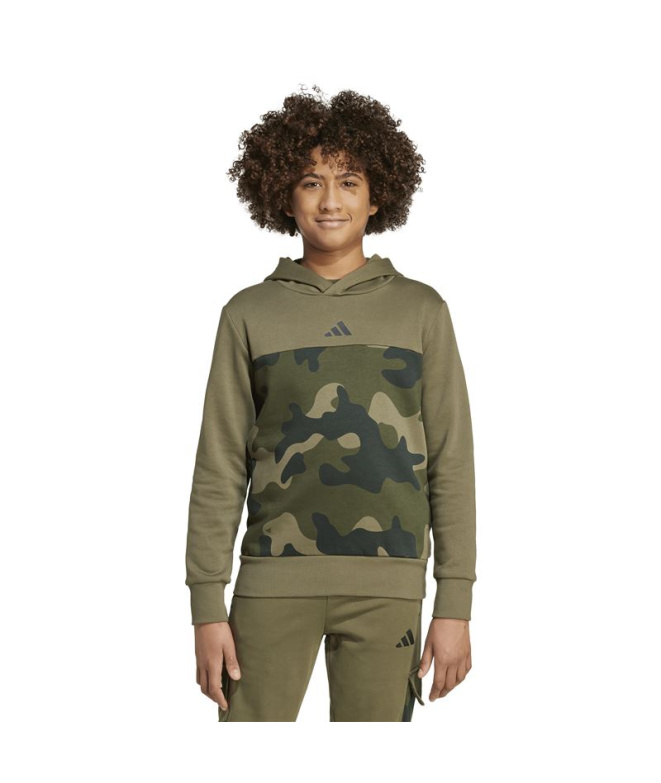 Sweat Enfant adidas Camo FL HD vert foncé