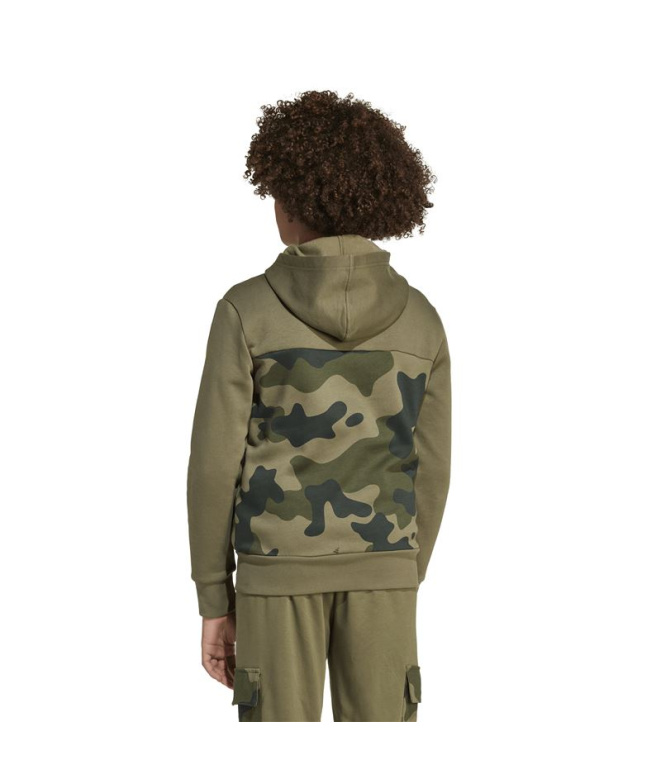 Sweat Enfant adidas Camo FL HD vert foncé