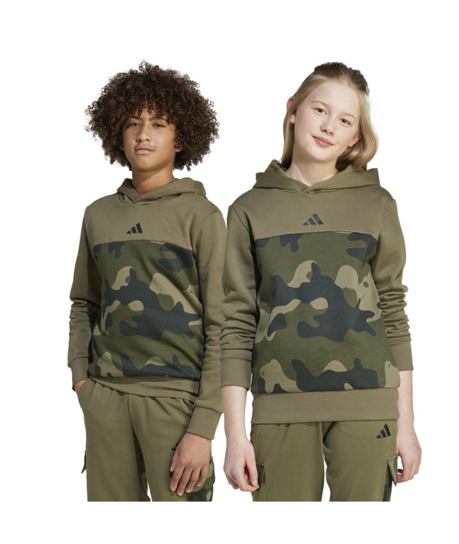 Sweat Enfant adidas Camo FL HD vert foncé