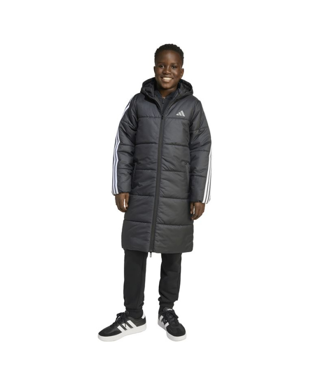 Manteau long adidas Enfant noir et blanc