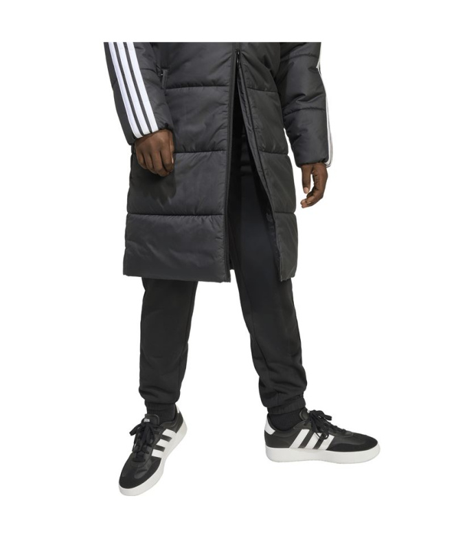 Abrigo adidas Long Coat Infantil Negro / Blanco