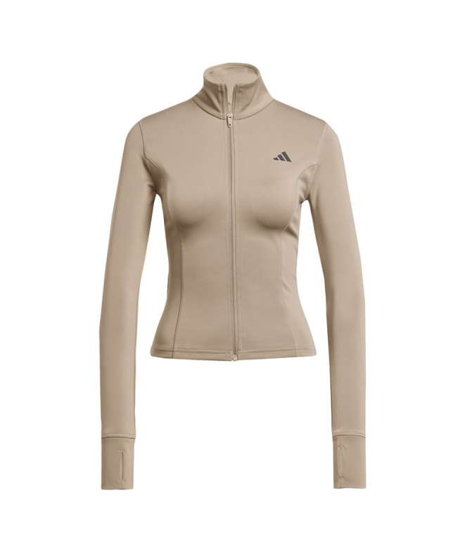Moletom Mulher adidas We Zp Thru Fitness marrom