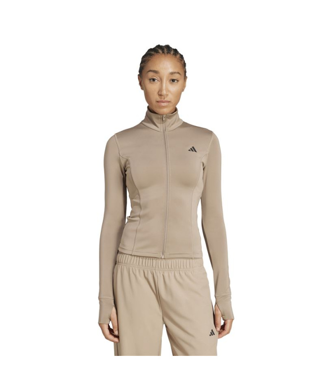 Moletom Mulher adidas We Zp Thru Fitness marrom