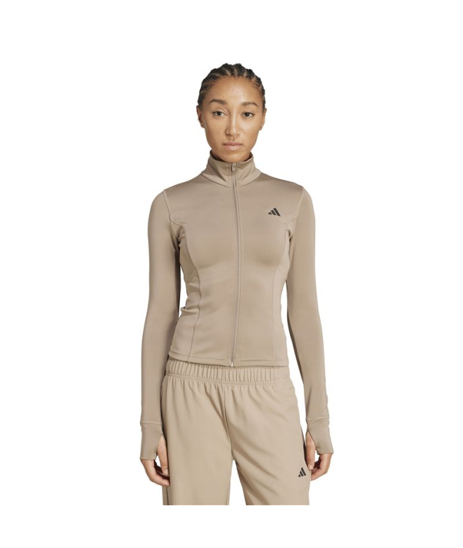 Sweat Fitness adidas We Zp Thru Femme marron