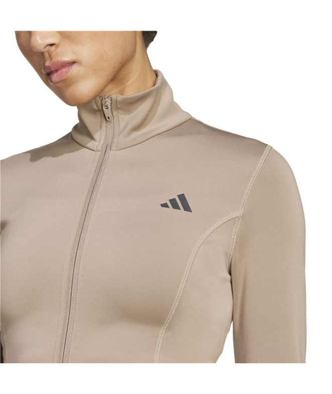 Moletom Mulher adidas We Zp Thru Fitness marrom