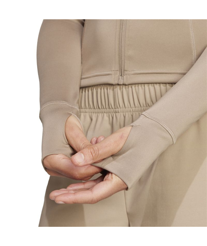 Sweat Fitness adidas We Zp Thru Femme marron