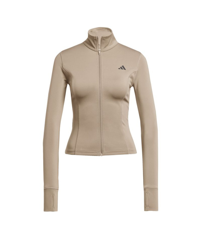 Sweat Fitness adidas We Zp Thru Femme marron