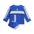 adidas Conjunto 3-Stripes Tib Fl Set Bebês Azul Escuro/Branco