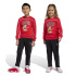Fato de treino Infantil adidas Lk Dy Mm Jog, cor bordô/branco