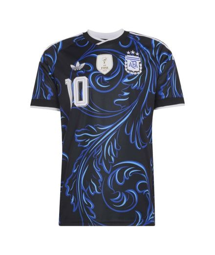 Camiseta de Fútbol adidas Argentina A Messi 10 Hombre Negro