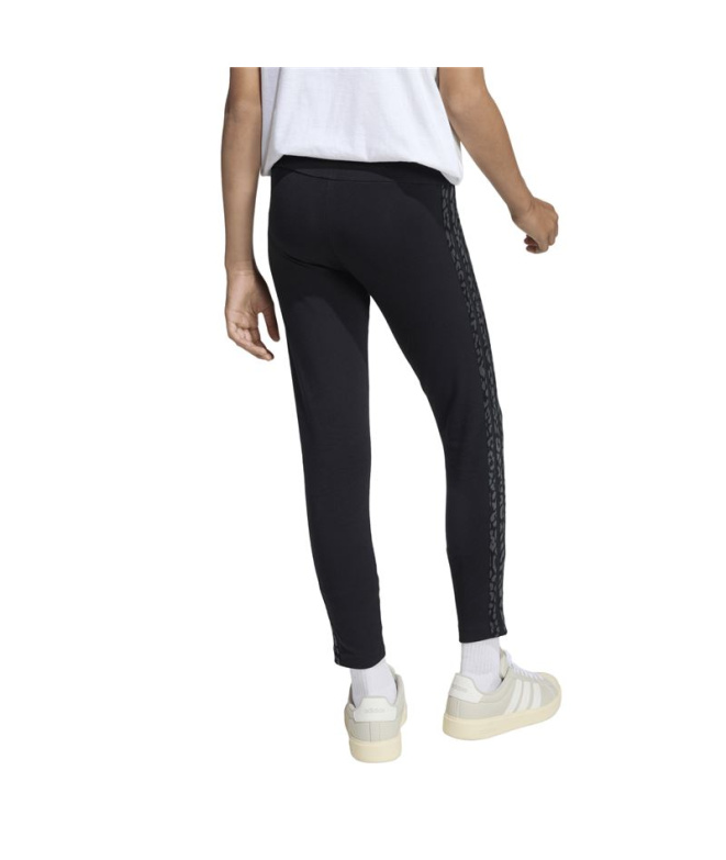Collants adidas Jg An 3 bandes Fille , noir/blanc