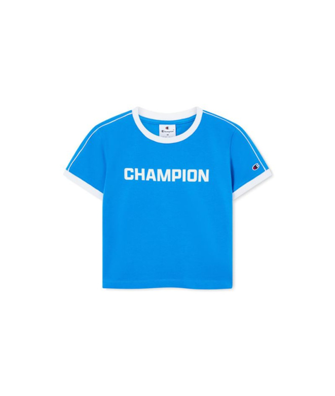 Camiseta Mulher Champion de gola redonda azul