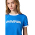 Camiseta Mulher Champion de gola redonda azul