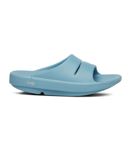 Chanclas de Running Oofos Recovery Ooahh Ocean Azul