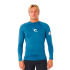 T-shirt à manches longues Rip Curl Waves UPF Performance en lycra Homme avec nageoires bleues