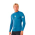 T-shirt à manches longues Rip Curl Waves UPF Performance en lycra Homme avec nageoires bleues