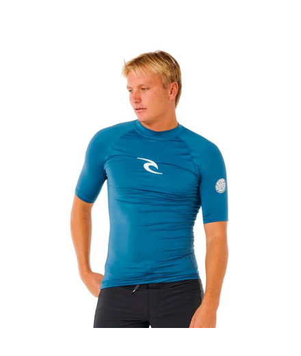 Licra Rip Curl Waves Upf Perf S/S Hombre Aleta azul