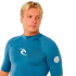 Rip Curl Waves UPF Perf manches courtes en lycra Homme avec nageoire bleue
