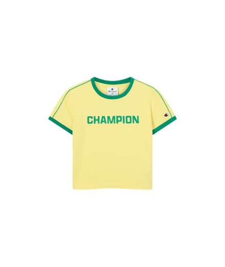 T-shirt Champion Femme col rond, jaune