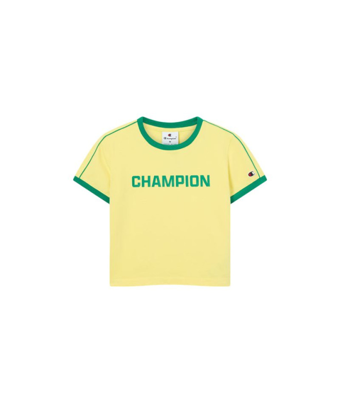 T-shirt Champion Femme col rond, jaune