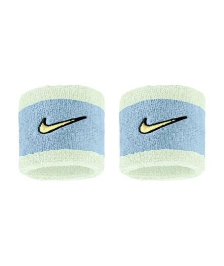 Muñequera de Fitness Nike Swoosh Classic Wristbands 2Pk Azul