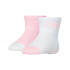 Meias Infantil Puma Baby Mini Cats Lifestyle 2P rosa/brancas