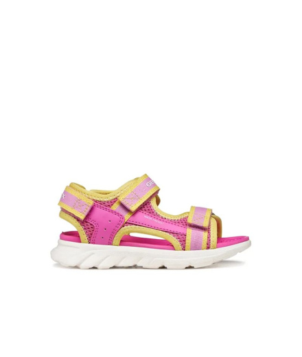 Sandalias Geox Airadyum Gi Infantil Fucsia/Amarillo