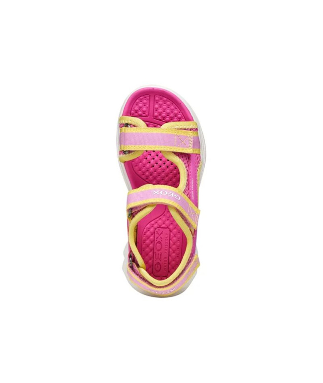 Sandales Enfant Geox Airadyum Gi Fuchsia/Jaune