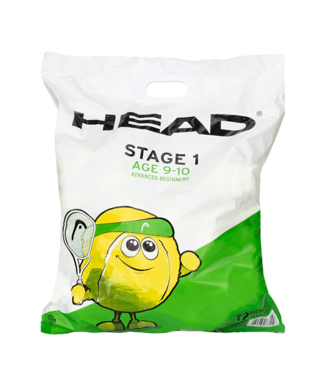 Pelotas de Tenis Head 72B Head Stage 1 Verde...