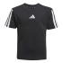 Camiseta adidas Lk 3 Stripes 160 Infantil Preta/Branca
