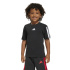 Camiseta adidas Lk 3 Stripes 160 Infantil Preta/Branca