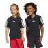 Camiseta adidas Lk 3 Stripes 160 Infantil Preta/Branca