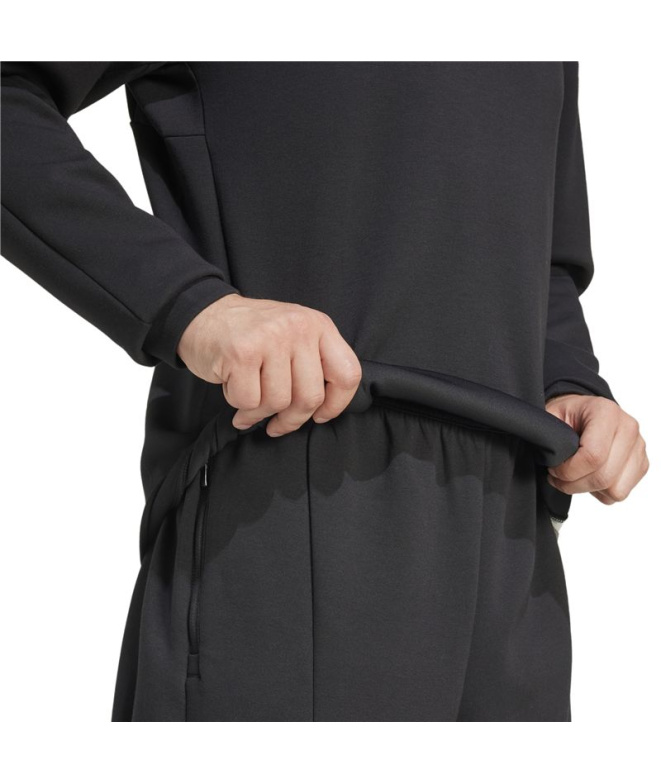 Moletom adidas D4T Crew Homem Fitness Preto