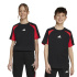 Camiseta adidas Cb Infantil Negro / Rojo / Blanco
