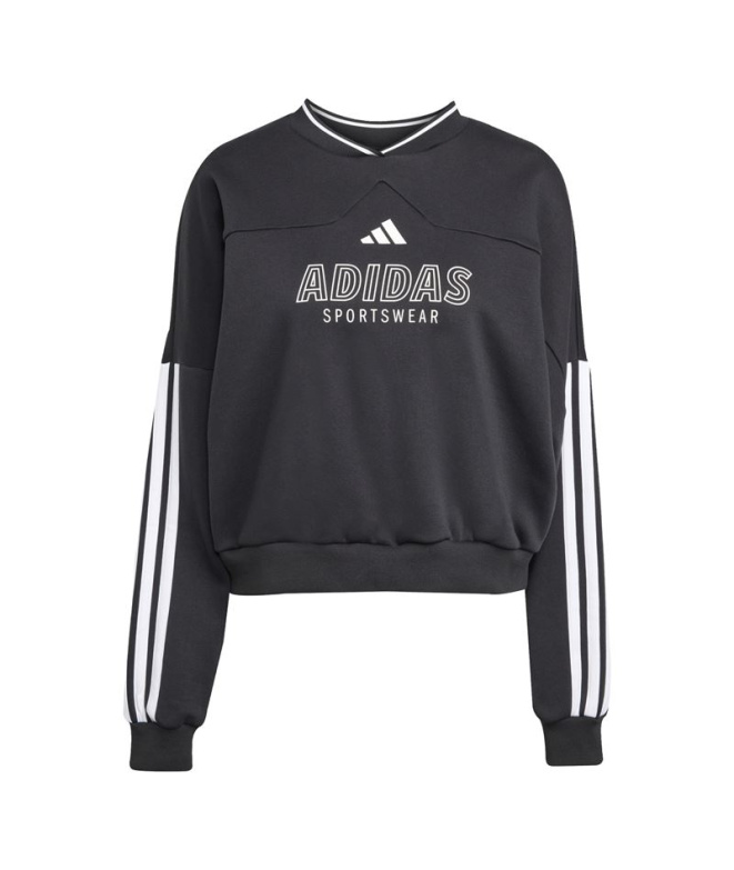 Sudadera adidas Tiro Fl Swt Mujer Negro/Blanco