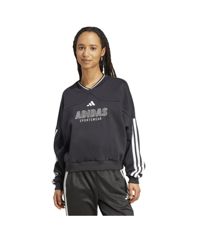 Sudadera adidas Tiro Fl Swt Mujer Negro/Blanco
