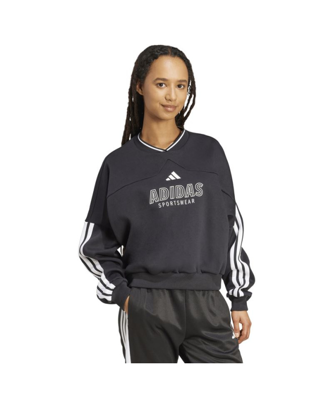 Sudadera adidas Tiro Fl Swt Mujer Negro/Blanco