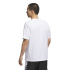 Camiseta Basquetebol Homem adidas BB Found branca/preta