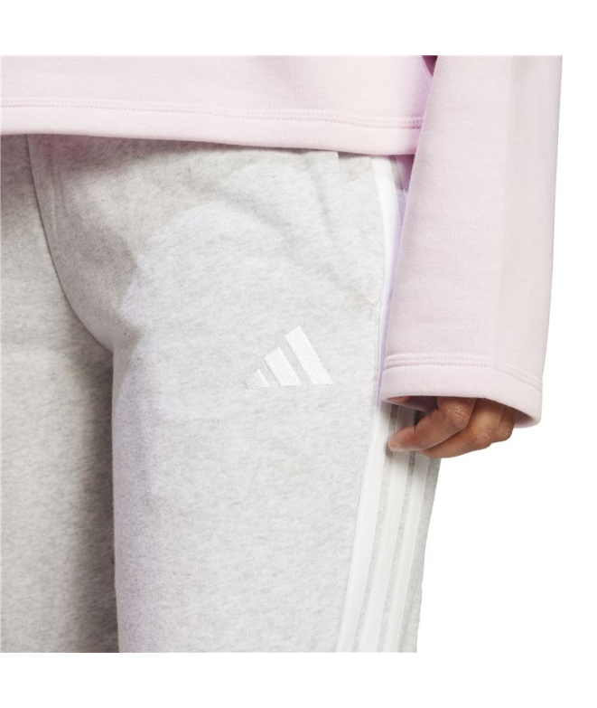 Calça Mulher adidas 3-Stripes FL SL cinza/branca