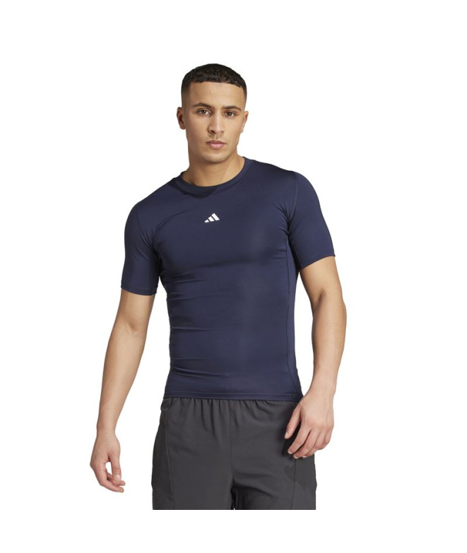 T-shirt Fitness adidas Tech Fit Homme bleu foncé